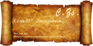 Czakó Zsuzsanna névjegykártya